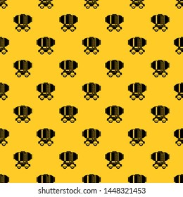 Waggon storage tank with oil pattern seamless vector repeat geometric yellow for any design