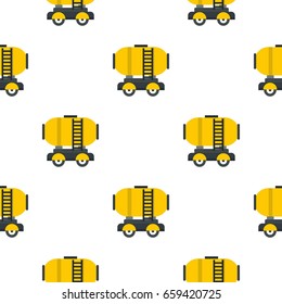 Waggon storage tank with oil pattern seamless flat style for web vector illustration