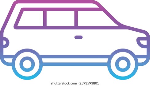 Wagon Car vector icon. Can be used for printing, mobile and web applications.