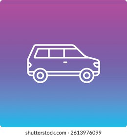 Wagon Car vector icon. Can be used for printing, mobile and web applications.