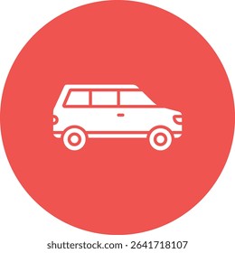 Wagon Car vector icon. Can be used for printing, mobile and web applications.