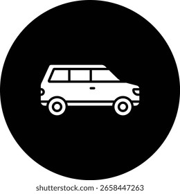 Ícone vetor de vagão de carro. Pode ser usado para impressão, aplicativos móveis e da Web.