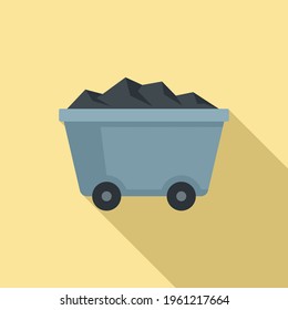 Wagon cart icon. Flat illustration of Wagon cart vector icon for web design
