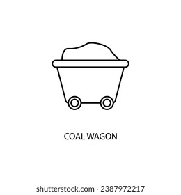 Wagon concept line icon. Simple element illustration. Wagon concept outline symbol design.