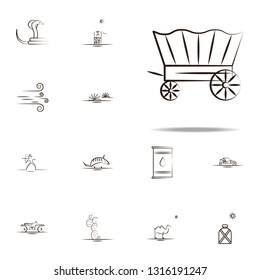 wagon desert icon. Desert icons universal set for web and mobile