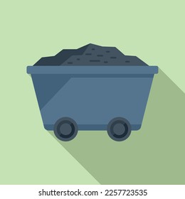 Wagon eco icon flat vector. Nature power. Health recycle