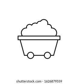Wagon, energy icon. Simple line, outline vector electro power icons for ui and ux, website or mobile application