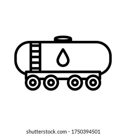 Wagen für Benzin-Symbol-Vektorvorlage