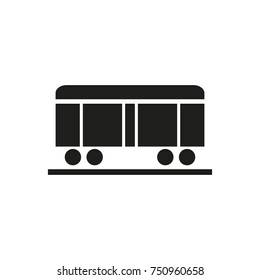 Wagon at goods station icon
