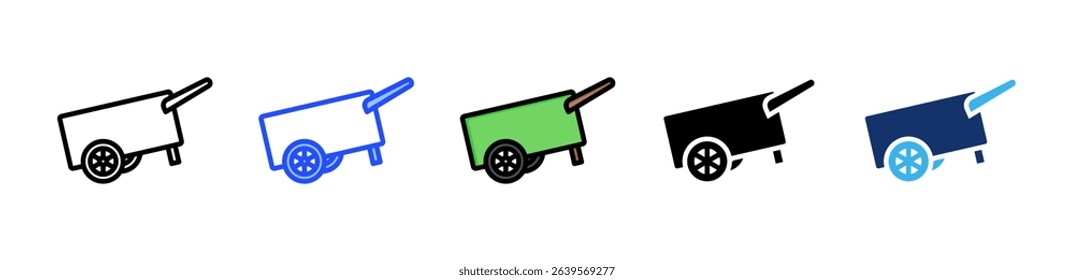 Wagon Icon Collection With Multiple Styles