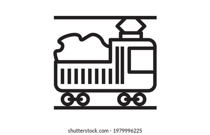 Wagon icon. Simple vector of train transport icons for ui and ux, website or mobile application on white background