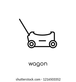 wagon icon. Trendy modern flat linear vector wagon icon on white background from thin line collection, outline vector illustration