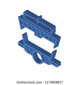 Wagon isometric left top view 3D icon