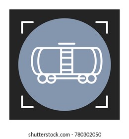 Wagon linear vector icon. Trendy line illustration railway carriage for website of transport company and delivery services.