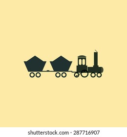 Wagon loaded with coal icon