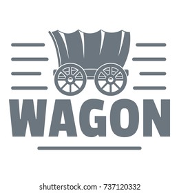 Wagon logo. Vintage illustration of wagon vector logo for web