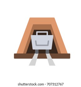 wagon for mines in a tunnel