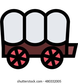 wagon outline icon