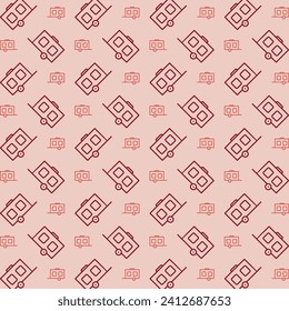Wagon repeating red pattern abstract beautiful vector illustration background