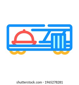 wagon restaurant color icon vector. wagon restaurant sign. isolated symbol illustration