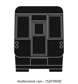Wagon, single icon in black style.Wagon vector symbol stock illustration web.