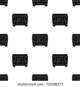 Wagon, single icon in black style.Wagon vector symbol stock illustration web.