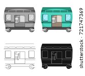 Wagon, single icon in cartoon style.Wagon vector symbol stock illustration web.
