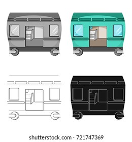 Wagon, single icon in cartoon style.Wagon vector symbol stock illustration web.