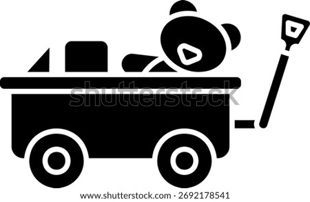Wagon Toy with Teddy Bear