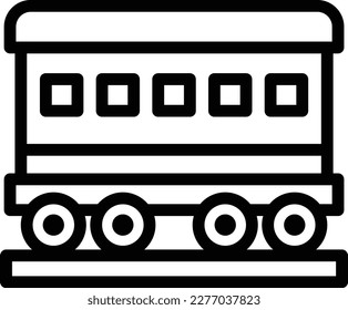 Ilustración de diseño de iconos vectores de vagón