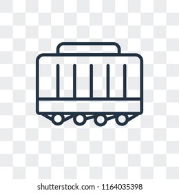 Wagon vector icon isolated on transparent background, Wagon logo concept