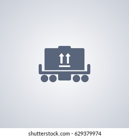Wagon vector icon, Train vector icon