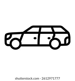 Wagon Vector Line Icon Design