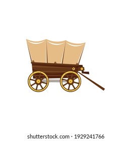 Wagon of west, wild vector icon. Cartoon vector icon isolated on white background