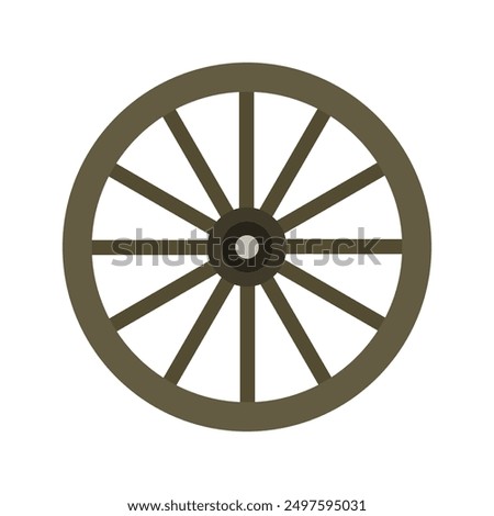 Wagon wheel icon illustrated on background