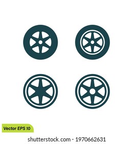 Wagon Wheel Icon Vector Illustration Simple Design Element