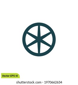 Wagon Wheel Icon Vector Illustration Simple Design Element