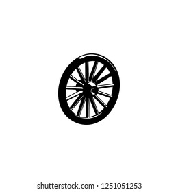 wagon wheel vector icon. wagon wheel sign on white background. wagon wheel icon for web and app