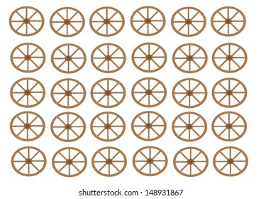 Wagon Wheel Vector - Repeating pattern