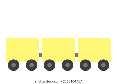 Wagons. Children's game, toy. Vector simple color flat illustration.