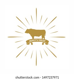 Wagyu Beef Logo Design Vector Icon