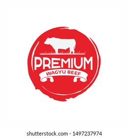 Wagyu Beef Logo Design Vector Icon