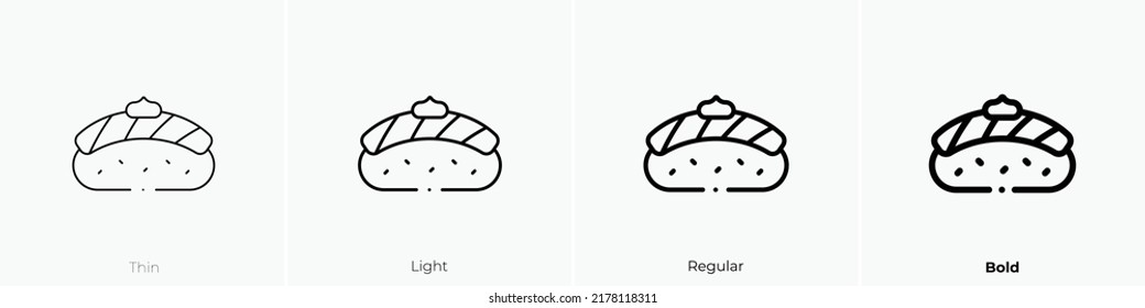 wagyu icon. Thin, Light Regular And Bold style design isolated on white background