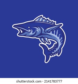 Waho fish logo design illustration