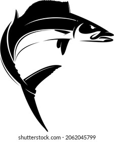 wahoo fish vector for fishing logo company