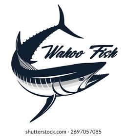 Wahoo fish vector, for fishing logo company