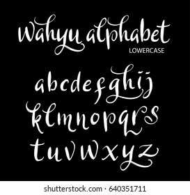 Hand Drawn Vector Calligraphic English Alphabet Stock Vector (Royalty ...