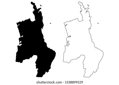 Waikato Region (Regions of New Zealand, North Island) map vector illustration, scribble sketch Waikato map