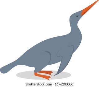 Ave Waimanu, ilustración, vector sobre fondo blanco.