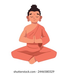 waisak buddha meditation illustration design
